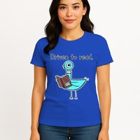 Driven To Read Pigeon Library Reading Books Reader Womens T-Shirt