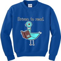 Driven To Read Pigeon Library Reading Books Reader Kids Sweatshirt