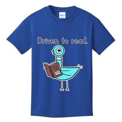 Driven To Read Pigeon Library Reading Books Reader Kids T-Shirt