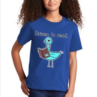 Driven To Read Pigeon Library Reading Books Reader Kids T-Shirt