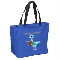 Driven To Read Pigeon Library Reading Books Reader Zip Tote Bag