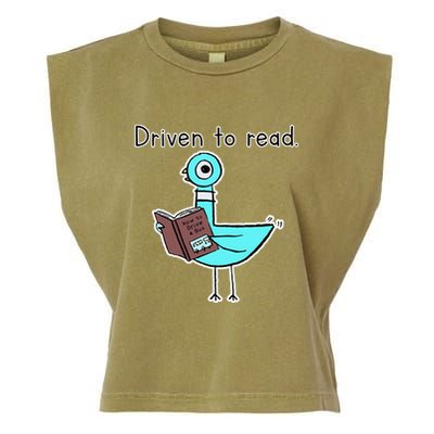 Driven To Read Pigeon Library Reading Books Reader Garment-Dyed Women's Muscle Tee