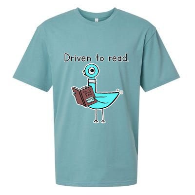 Driven To Read Pigeon Library Reading Books Reader Sueded Cloud Jersey T-Shirt
