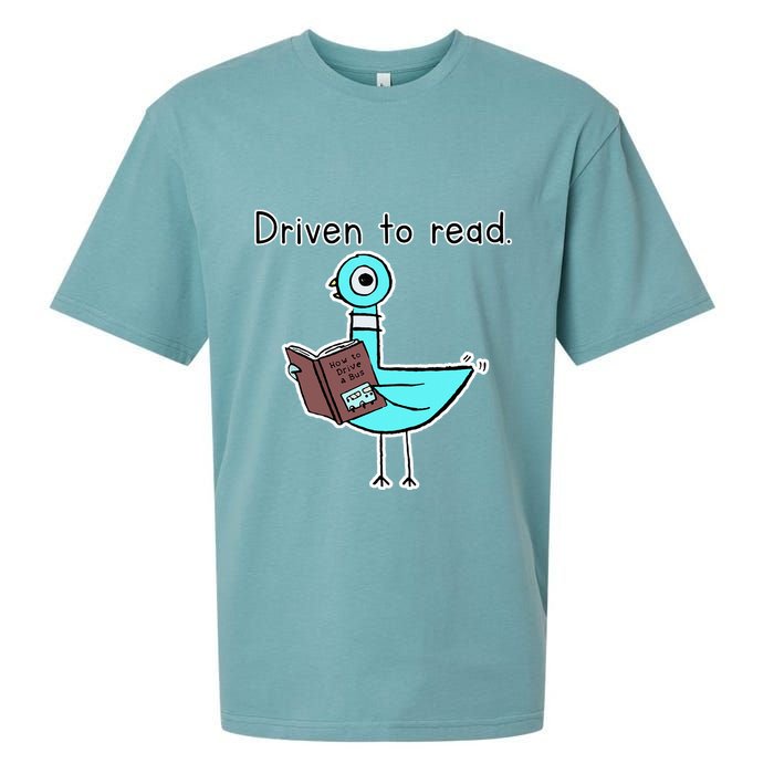 Driven To Read Pigeon Library Reading Books Reader Sueded Cloud Jersey T-Shirt
