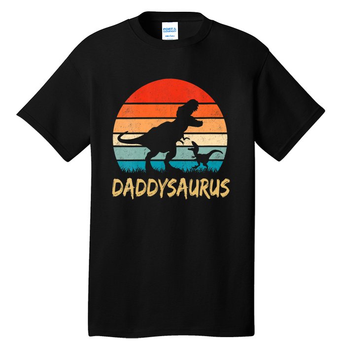 Daddysaurus T Rex Dinosaur Daddy Saurus Family Matching Vneck Tall T-Shirt