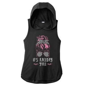 Dirt Track Racing Race ItS Race Day YAll Car Racing Ladies PosiCharge Tri-Blend Wicking Draft Hoodie Tank