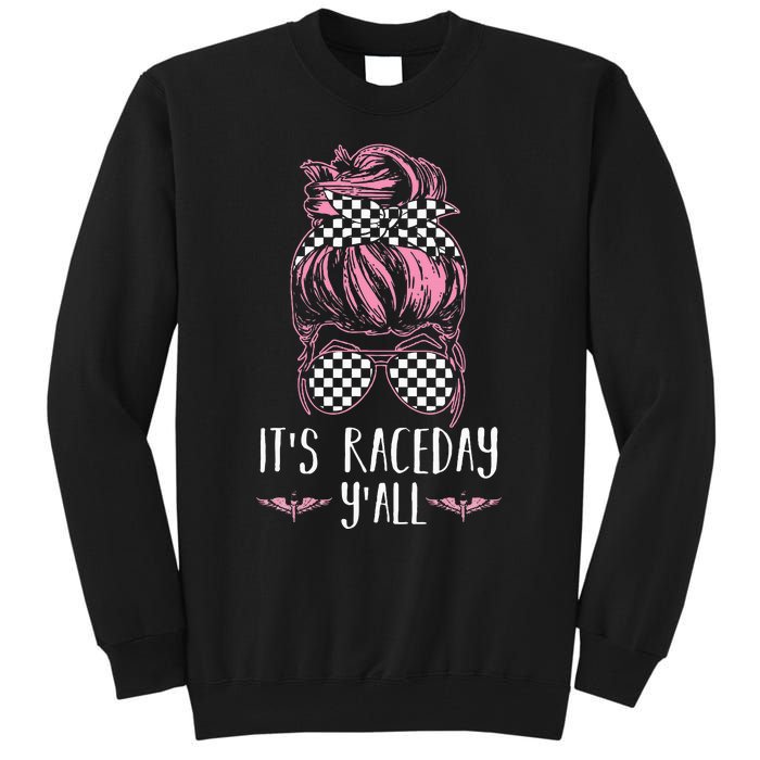 Dirt Track Racing Race ItS Race Day YAll Car Racing Tall Sweatshirt