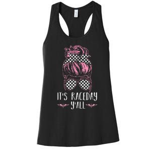 Dirt Track Racing Race ItS Race Day YAll Car Racing Women's Racerback Tank