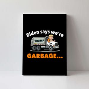 Donald Trump Rides A Garbage Truck Canvas