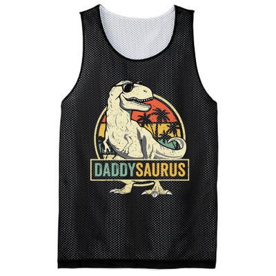 Daddysaurus T Rex Dinosaur Daddy Saurus Fathers Day Gift Dad Mesh Reversible Basketball Jersey Tank