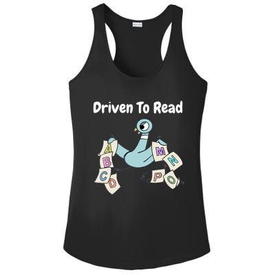 Driven To Read Pigeon Library Reading Books Reader Ladies PosiCharge Competitor Racerback Tank