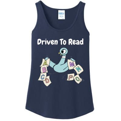 Driven To Read Pigeon Library Reading Books Reader Ladies Essential Tank