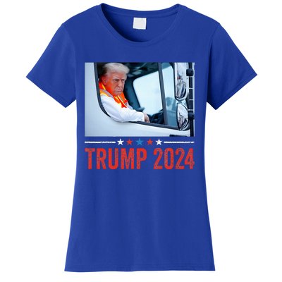 Donald Trump Rides In Garbage Truck Women's T-Shirt