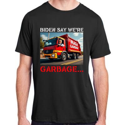 Donald Trump Rides In Garbage Truck Adult ChromaSoft Performance T-Shirt