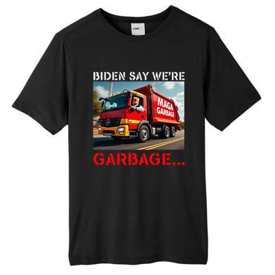 Donald Trump Rides In Garbage Truck Tall Fusion ChromaSoft Performance T-Shirt