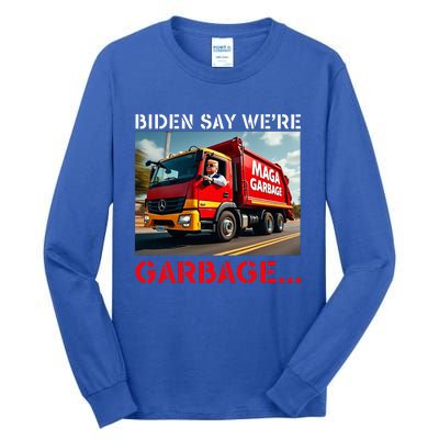 Donald Trump Rides In Garbage Truck Tall Long Sleeve T-Shirt