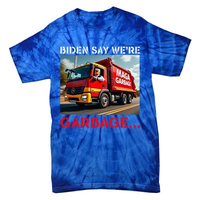 Donald Trump Rides In Garbage Truck Tie-Dye T-Shirt