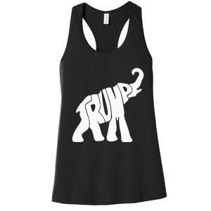 Donald Trump Republican Elephant Trump Supporter President Women's Racerback Tank