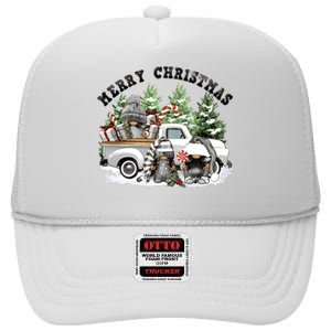 Dtf Transfers Ready To Press Merry Christmas High Crown Mesh Back Trucker Hat