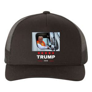 Donald Trump Rides In Garbage Truck Yupoong Adult 5-Panel Trucker Hat