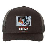 Donald Trump Rides In Garbage Truck Yupoong Adult 5-Panel Trucker Hat