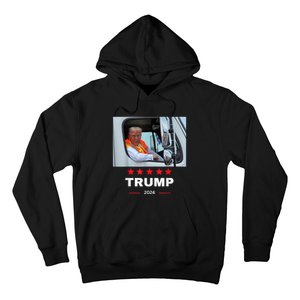 Donald Trump Rides In Garbage Truck Hoodie