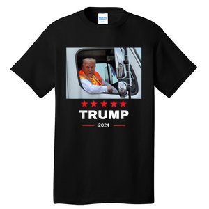 Donald Trump Rides In Garbage Truck Tall T-Shirt