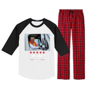 Donald Trump Rides In Garbage Truck Raglan Sleeve Pajama Set