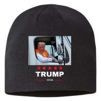 Donald Trump Rides In Garbage Truck Sustainable Beanie