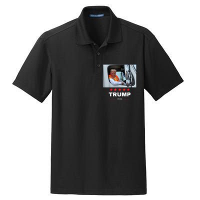 Donald Trump Rides In Garbage Truck Dry Zone Grid Polo