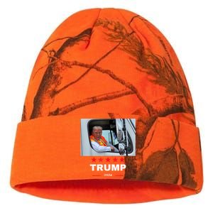 Donald Trump Rides In Garbage Truck Kati Licensed 12" Camo Beanie