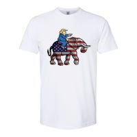 Donald Trump Riding Elephant Republicans Gift Softstyle CVC T-Shirt