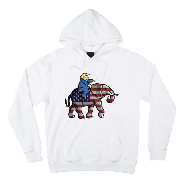 Donald Trump Riding Elephant Republicans Gift Hoodie