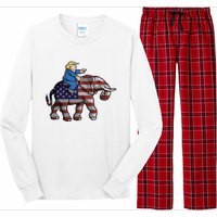 Donald Trump Riding Elephant Republicans Gift Long Sleeve Pajama Set