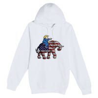 Donald Trump Riding Elephant Republicans Gift Premium Pullover Hoodie