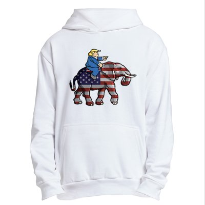 Donald Trump Riding Elephant Republicans Gift Urban Pullover Hoodie