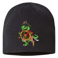 Dinosaur T Rex Pirate Hat Jolly Roger Halloween Skull Sustainable Beanie