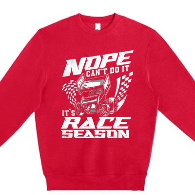 Dirt Track Racing Race Sprint Car Premium Crewneck Sweatshirt