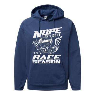 Dirt Track Racing Race Sprint Car Performance Fleece Hoodie