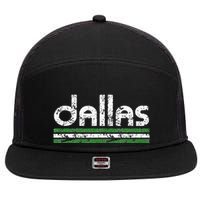 Dallas Texas Retro Weathered Throwback 7 Panel Mesh Trucker Snapback Hat