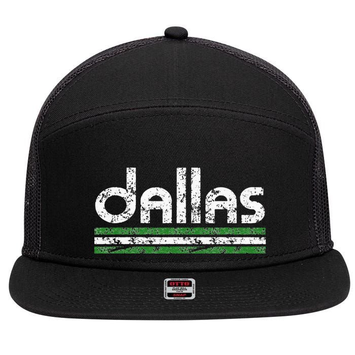 Dallas Texas Retro Weathered Throwback 7 Panel Mesh Trucker Snapback Hat