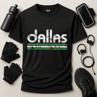 Dallas Texas Retro Weathered Throwback Cooling Performance Crew T-Shirt