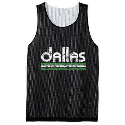 Dallas Texas Retro Weathered Throwback Mesh Reversible Basketball Jersey Tank