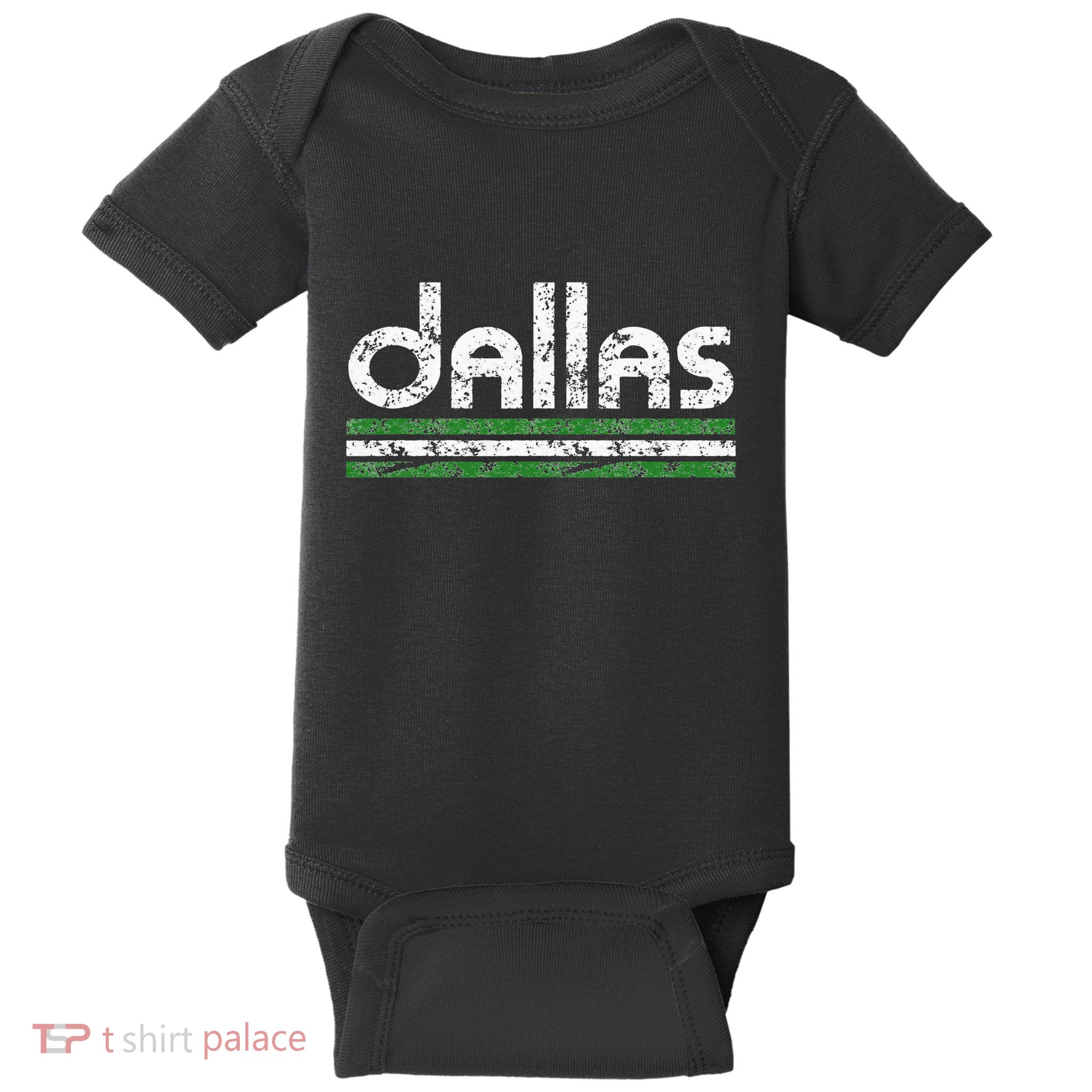 Dallas Texas Retro Weathered Throwback Baby Bodysuit