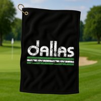 Dallas Texas Retro Weathered Throwback Golf Towel