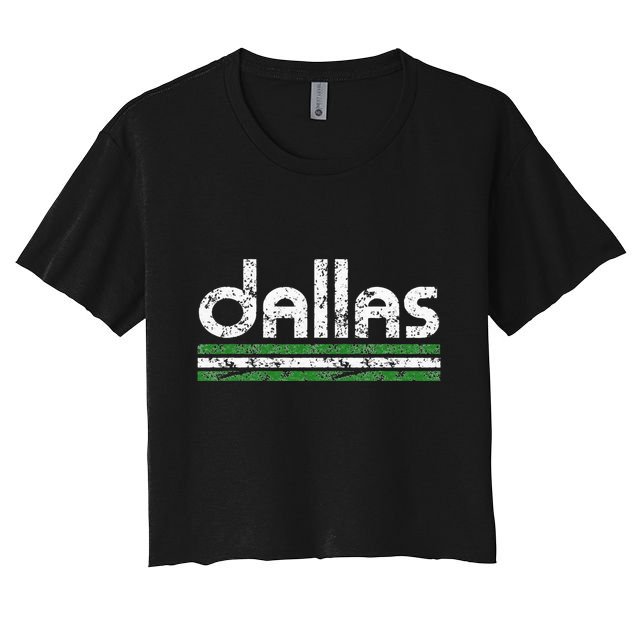 Dallas Texas Retro Weathered Throwback Crop Top