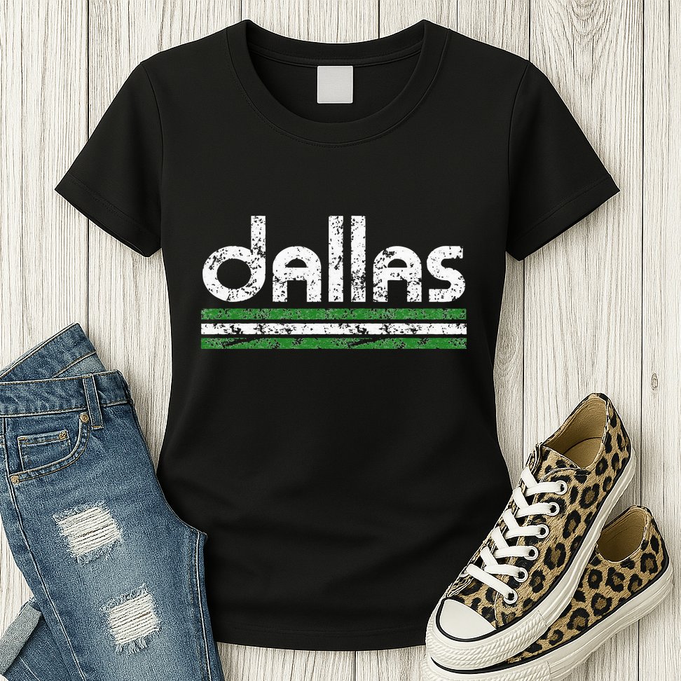 Dallas Texas Retro Weathered Throwback Womens T-Shirt
