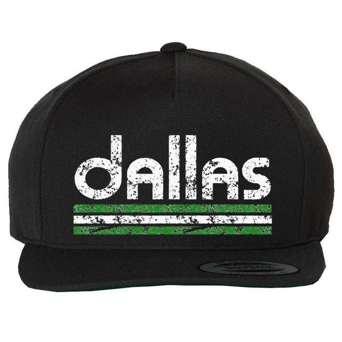 Dallas Texas Retro Weathered Throwback Wool Snapback Cap