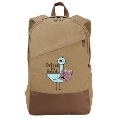 Driven To Read Pigeon Library Reading Books Readers Cotton Canvas Backpack