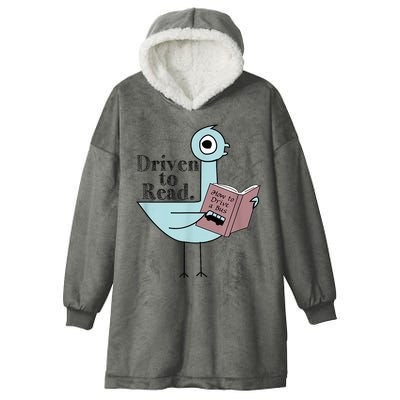 Driven To Read Pigeon Library Reading Books Readers Hooded Wearable Blanket